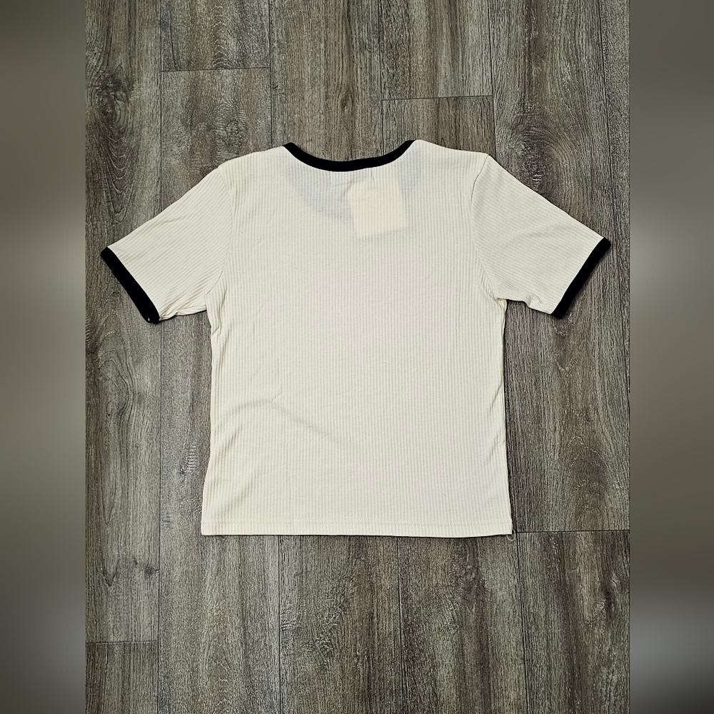 Olive Ribbed Short Sleeve Top *NWT* - Picture 2 of 3